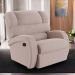 Poltrona do Papai Sala de Cinema Reclinável Kylie Glider Manual Giratória Massagem USB Veludo Rosê G23