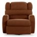 Poltrona do Papai Sala de Cinema Reclinável Kylie Glider Manual Giratória Massagem USB Veludo Terracota G23