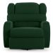 Poltrona do Papai Sala de Cinema Reclinável Kylie Glider Manual Giratória Massagem USB Veludo Verde Esmeralda G23