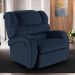 Poltrona do Papai Sala de Cinema Reclinável Kylie Glider Manual Giratória PU Azul G23