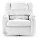 Poltrona do Papai Sala de Cinema Reclinável Kylie Glider Manual Giratória PU Branco G23