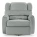Poltrona do Papai Sala de Cinema Reclinável Kylie Glider Manual Giratória PU Cinza G23