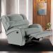 Poltrona do Papai Sala de Cinema Reclinável Kylie Glider Manual Giratória PU Cinza G23