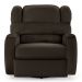 Poltrona do Papai Sala de Cinema Reclinável Kylie Glider Manual Giratória PU Marrom G23