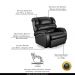 Poltrona do Papai Sala de Cinema Reclinável Kylie Glider Manual Giratória PU Preto Brilho G23