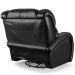 Poltrona do Papai Sala de Cinema Reclinável Kylie Glider Manual Giratória PU Preto Brilho G23