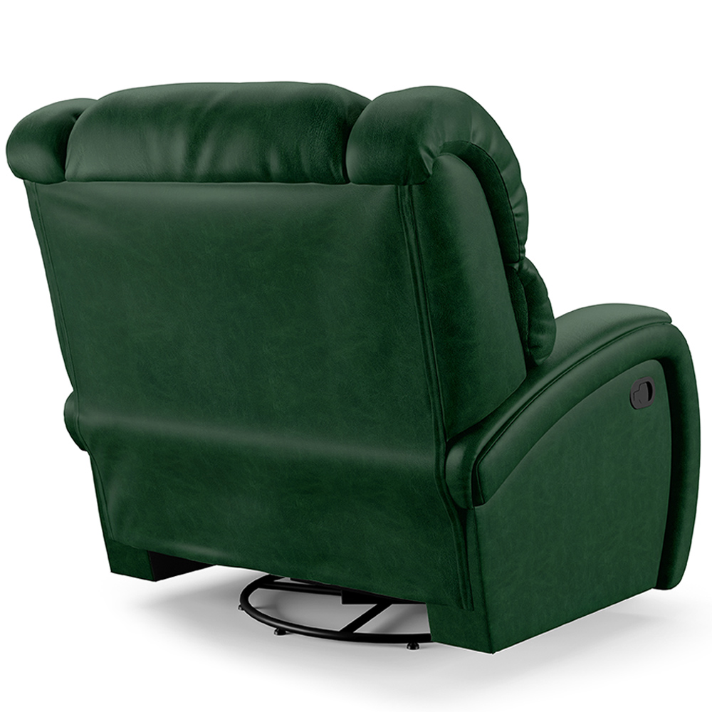 Poltrona do Papai Sala de Cinema Reclinável Kylie Glider Manual Giratória PU Verde Musgo G23