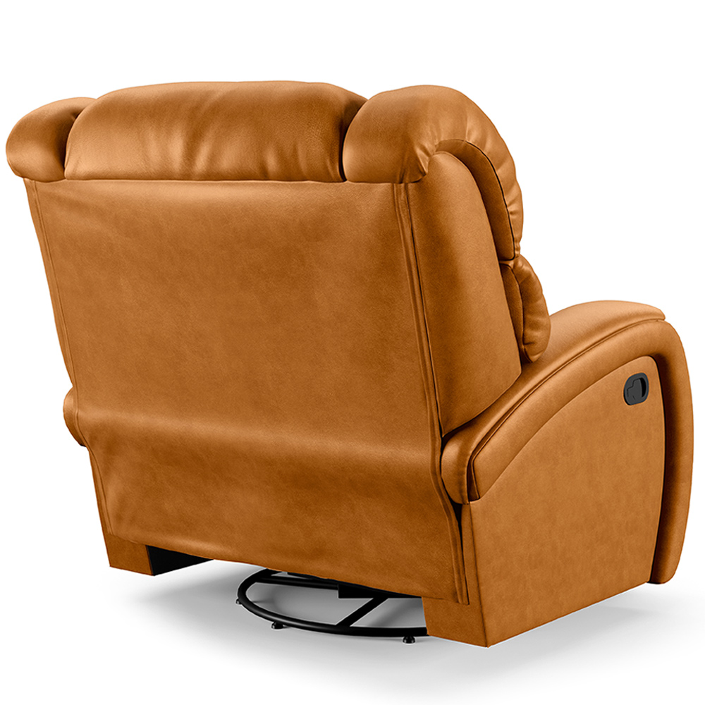 Poltrona do Papai Sala de Cinema Reclinável Kylie Glider Manual Giratória PU Whisky G23