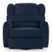 Poltrona do Papai Sala de Cinema Reclinável Kylie Glider Manual Giratória USB PU Azul G23