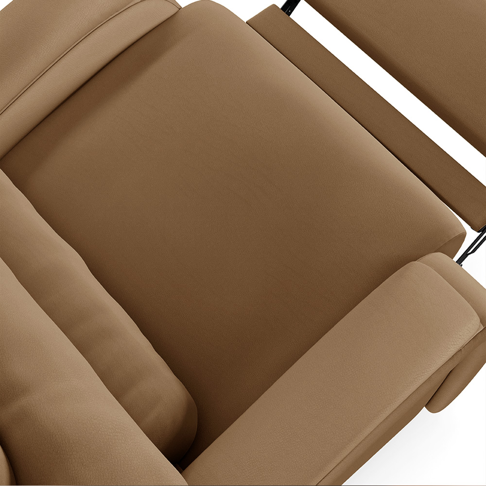 Poltrona do Papai Sala de Cinema Reclinável Kylie Glider Manual Giratória USB PU Caramelo G23