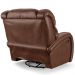 Poltrona do Papai Sala de Cinema Reclinável Kylie Glider Manual Giratória USB PU Marrom Brilho G23