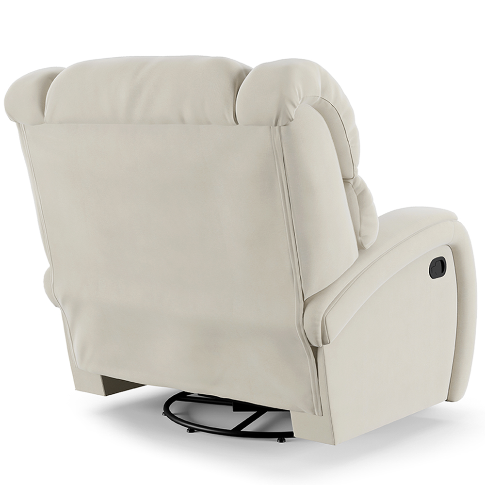 Poltrona do Papai Sala de Cinema Reclinável Kylie Glider Manual Giratória Veludo Bege G23