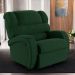 Poltrona do Papai Sala de Cinema Reclinável Kylie Glider Manual Giratória Veludo Verde Esmeralda G23