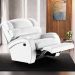 Poltrona do Papai Sala de Cinema Reclinável Kylie Manual PU Branco G23