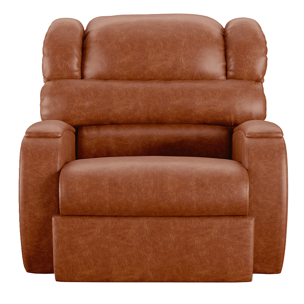 Poltrona do Papai Sala de Cinema Reclinável Kylie Manual PU Caramelo Brilho G23