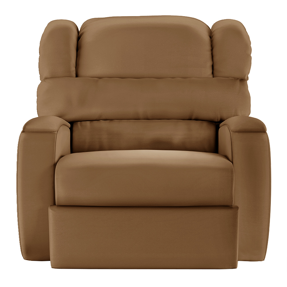 Poltrona do Papai Sala de Cinema Reclinável Kylie Manual PU Caramelo G23
