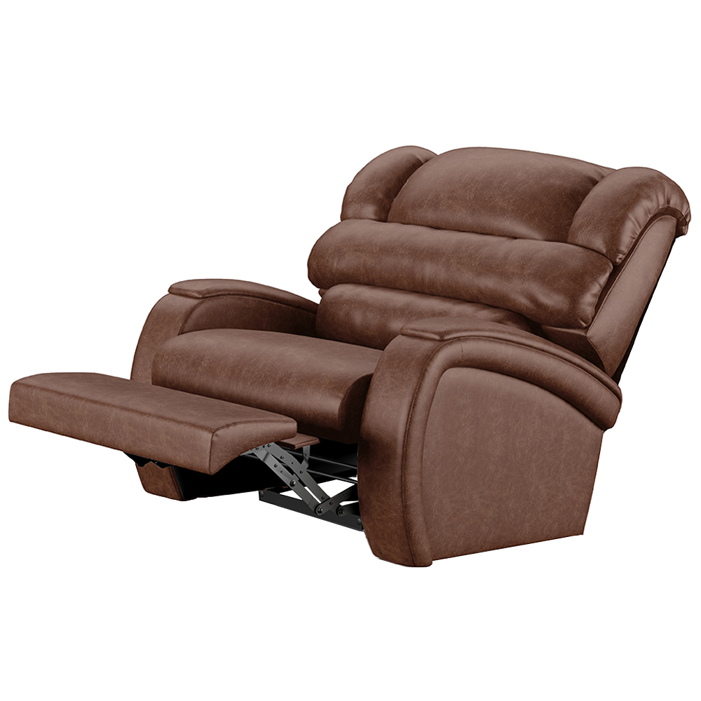 Poltrona do Papai Sala de Cinema Reclinável Kylie Manual PU Marrom Brilho G23