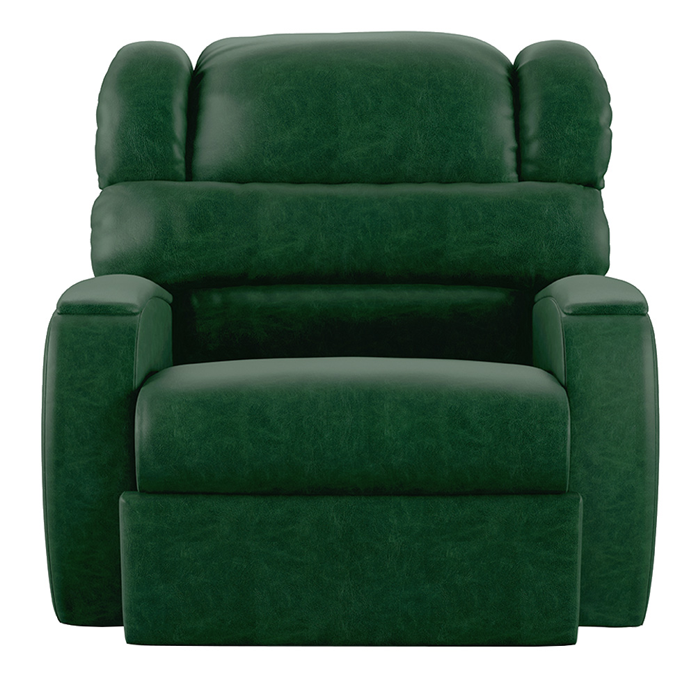 Poltrona do Papai Sala de Cinema Reclinável Kylie Manual PU Verde Musgo G23