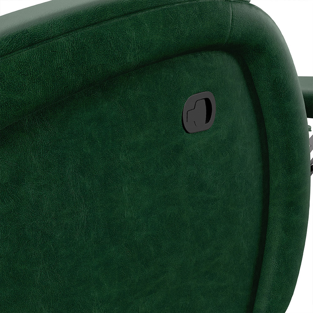 Poltrona do Papai Sala de Cinema Reclinável Kylie Manual PU Verde Musgo G23