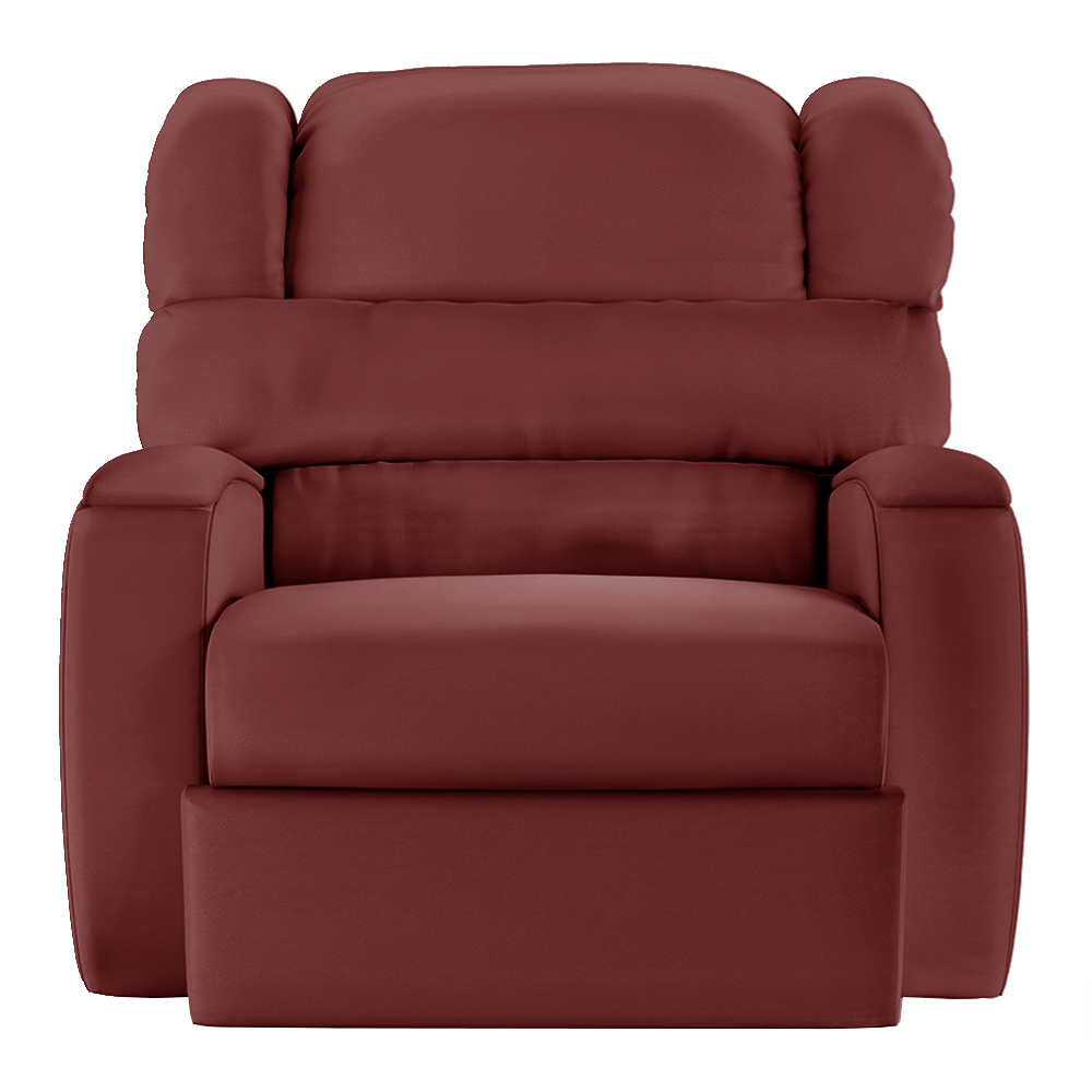 Poltrona do Papai Sala de Cinema Reclinável Kylie Manual PU Vermelho G23