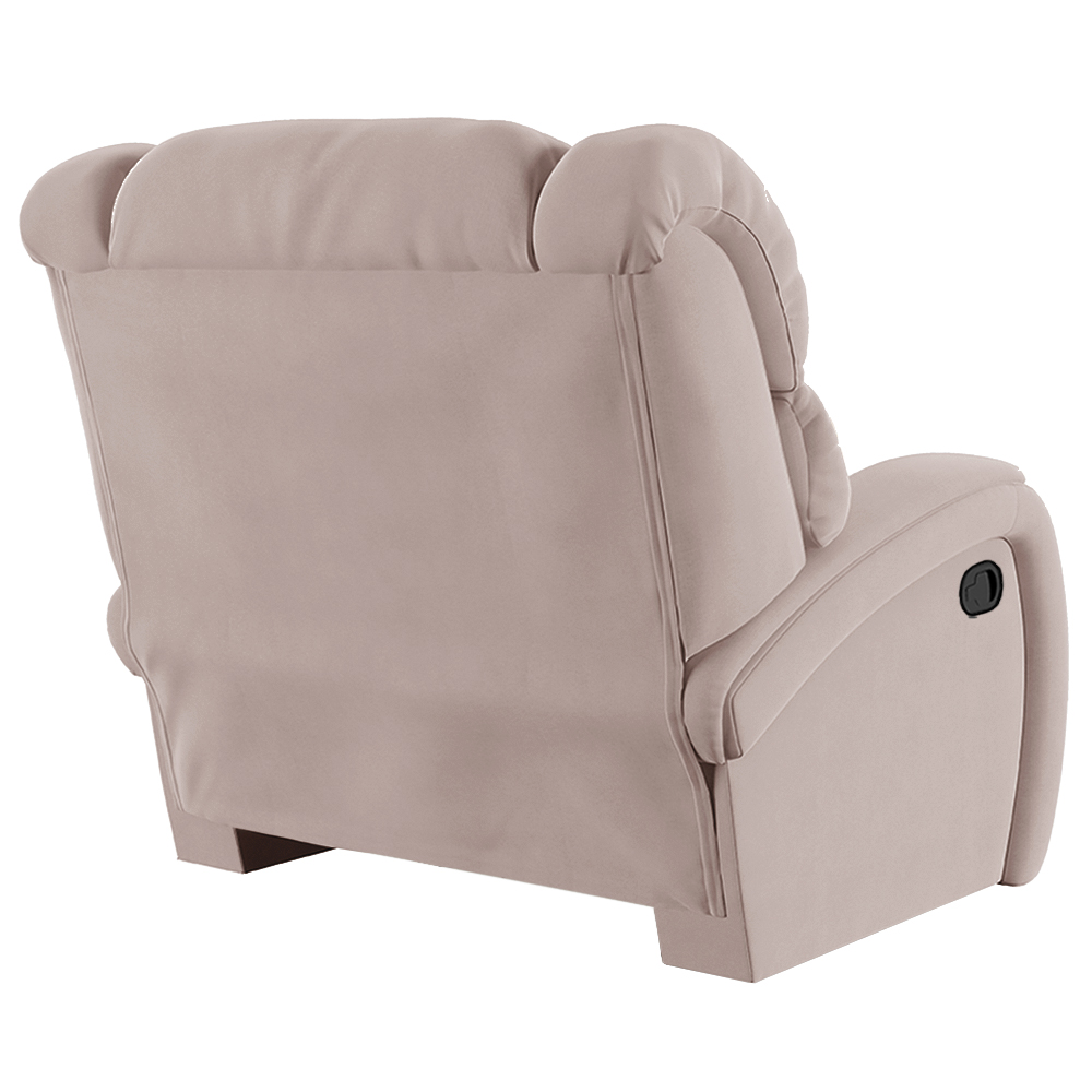 Poltrona do Papai Sala de Cinema Reclinável Kylie Manual Veludo Rosê G23