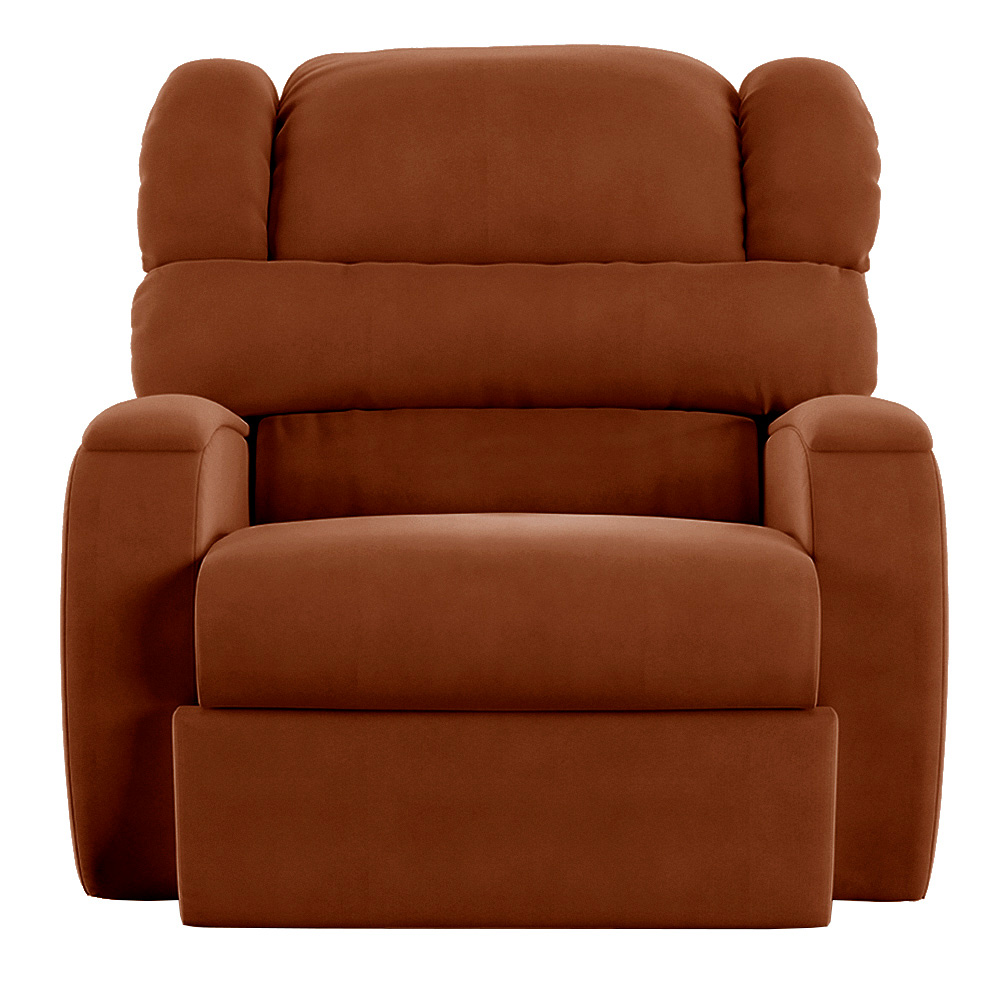 Poltrona do Papai Sala de Cinema Reclinável Kylie Manual Veludo Terracota G23