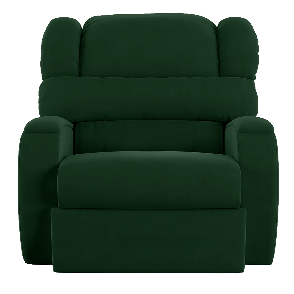 Poltrona do Papai Sala de Cinema Reclinável Kylie Manual Veludo Verde Esmeralda G23