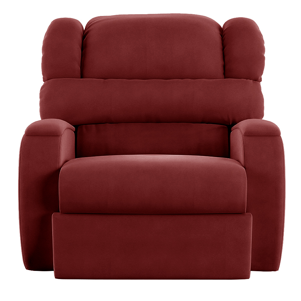 Poltrona do Papai Sala de Cinema Reclinável Kylie Manual Veludo Vermelho G23