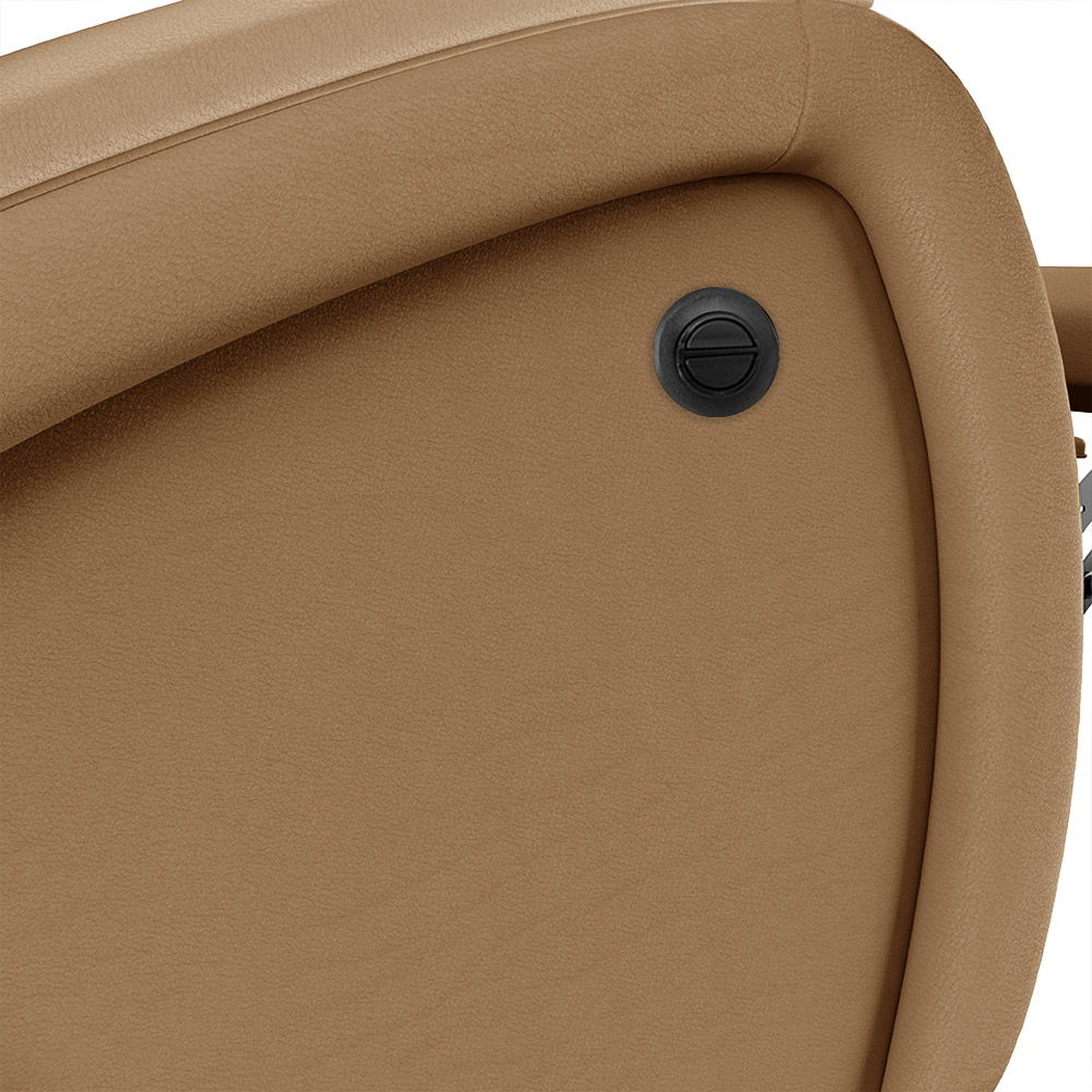 Poltrona do Papai Sala de Cinema Reclinável Kylie Power Elétrica Massagem USB PU Caramelo G23