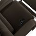 Poltrona do Papai Sala de Cinema Reclinável Kylie Power Elétrica Massagem USB PU Marrom G23