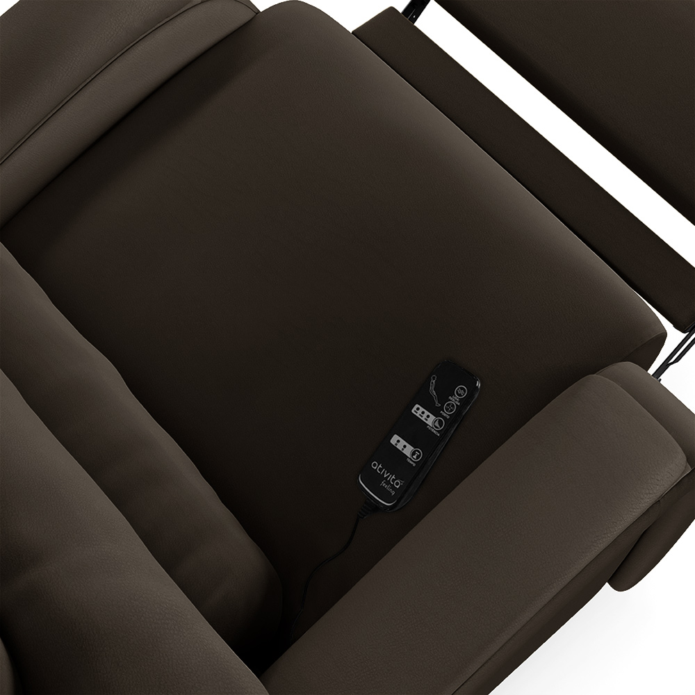 Poltrona do Papai Sala de Cinema Reclinável Kylie Power Elétrica Massagem USB PU Marrom G23