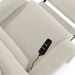 Poltrona do Papai Sala de Cinema Reclinável Kylie Power Elétrica Massagem USB Veludo Bege G23