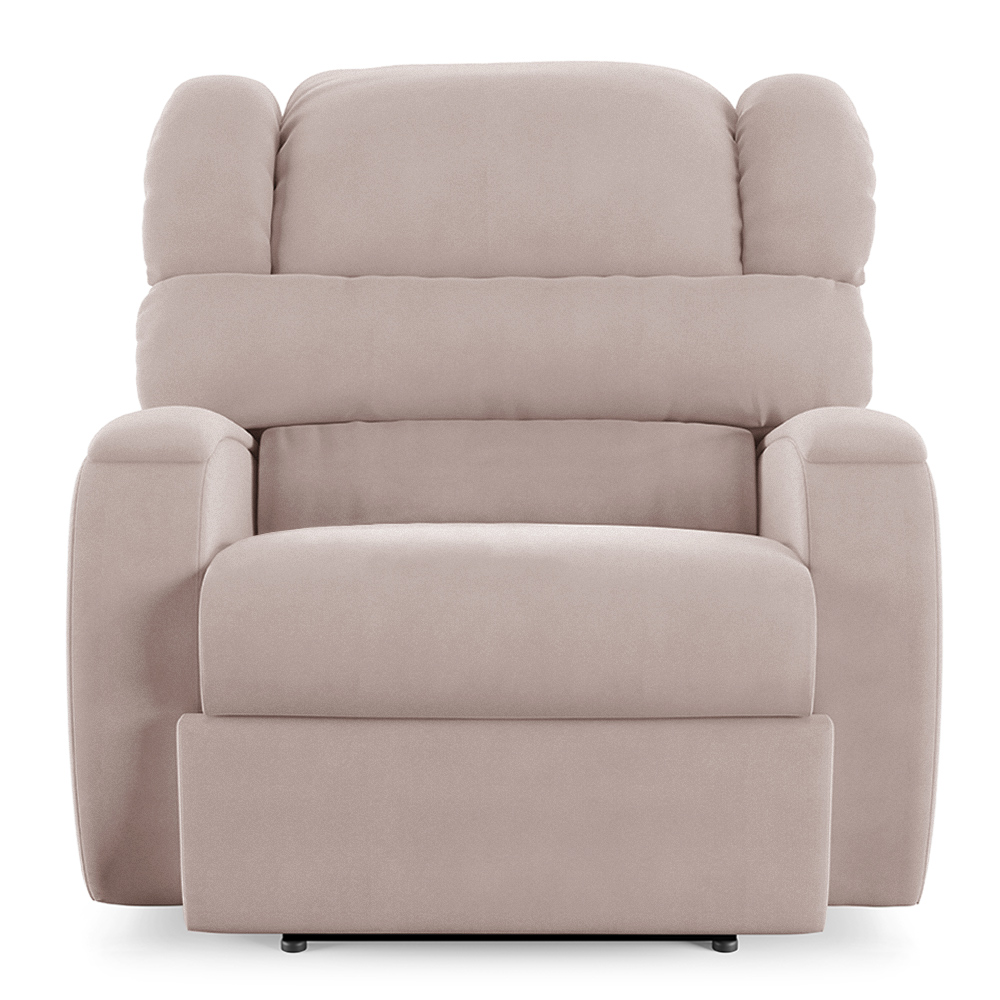 Poltrona do Papai Sala de Cinema Reclinável Kylie Power Elétrica Massagem USB Veludo Rosê G23