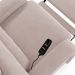 Poltrona do Papai Sala de Cinema Reclinável Kylie Power Elétrica Massagem USB Veludo Rosê G23