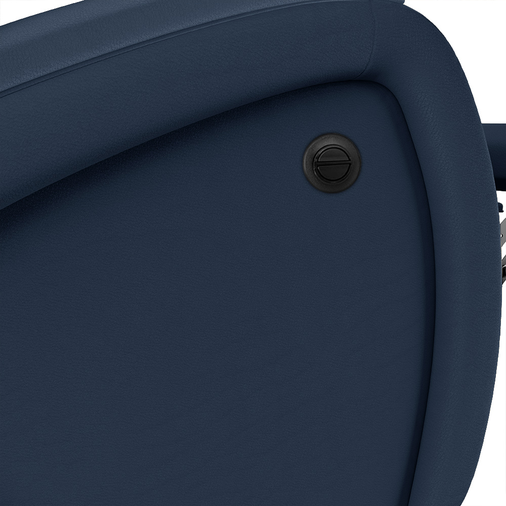 Poltrona do Papai Sala de Cinema Reclinável Kylie Power Elétrica PU Azul G23