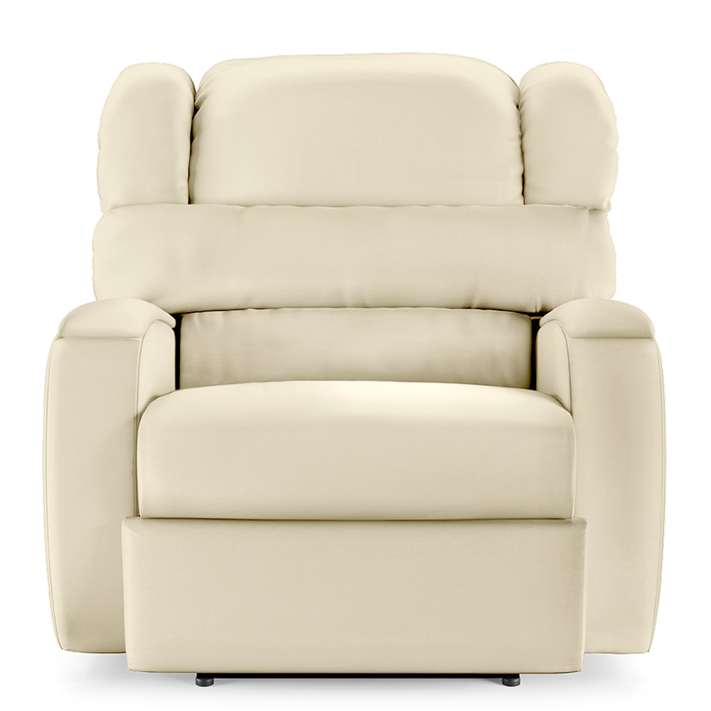 Poltrona do Papai Sala de Cinema Reclinável Kylie Power Elétrica PU Bege G23