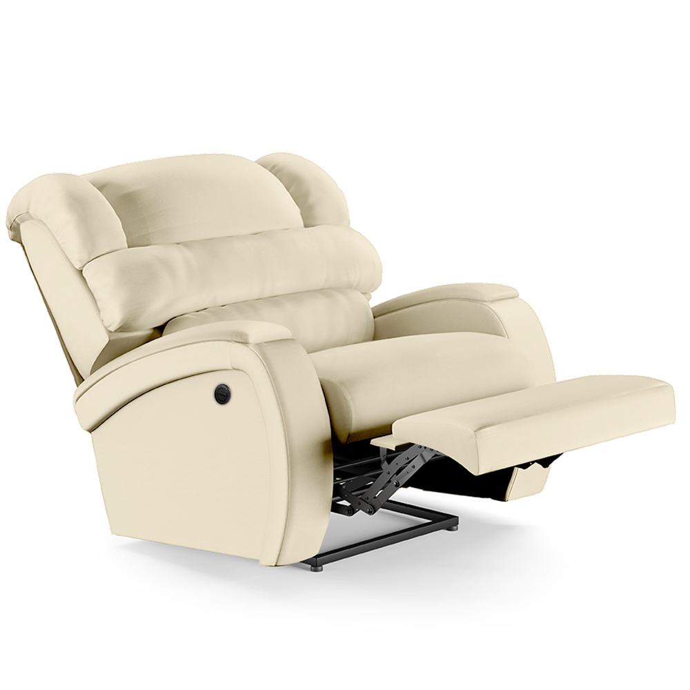 Poltrona do Papai Sala de Cinema Reclinável Kylie Power Elétrica PU Bege G23