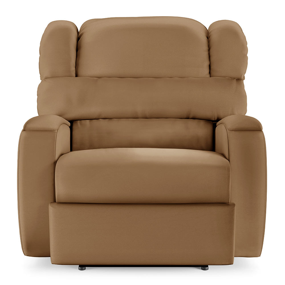 Poltrona do Papai Sala de Cinema Reclinável Kylie Power Elétrica PU Caramelo G23