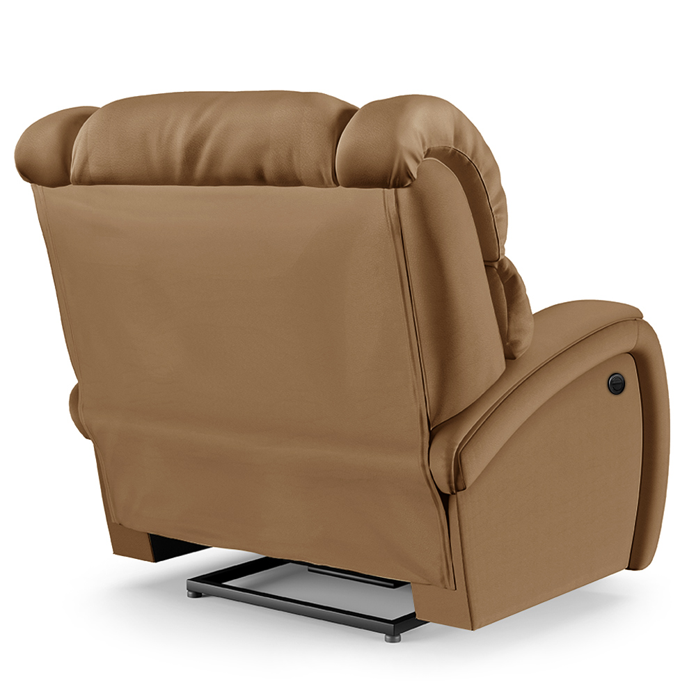Poltrona do Papai Sala de Cinema Reclinável Kylie Power Elétrica PU Caramelo G23