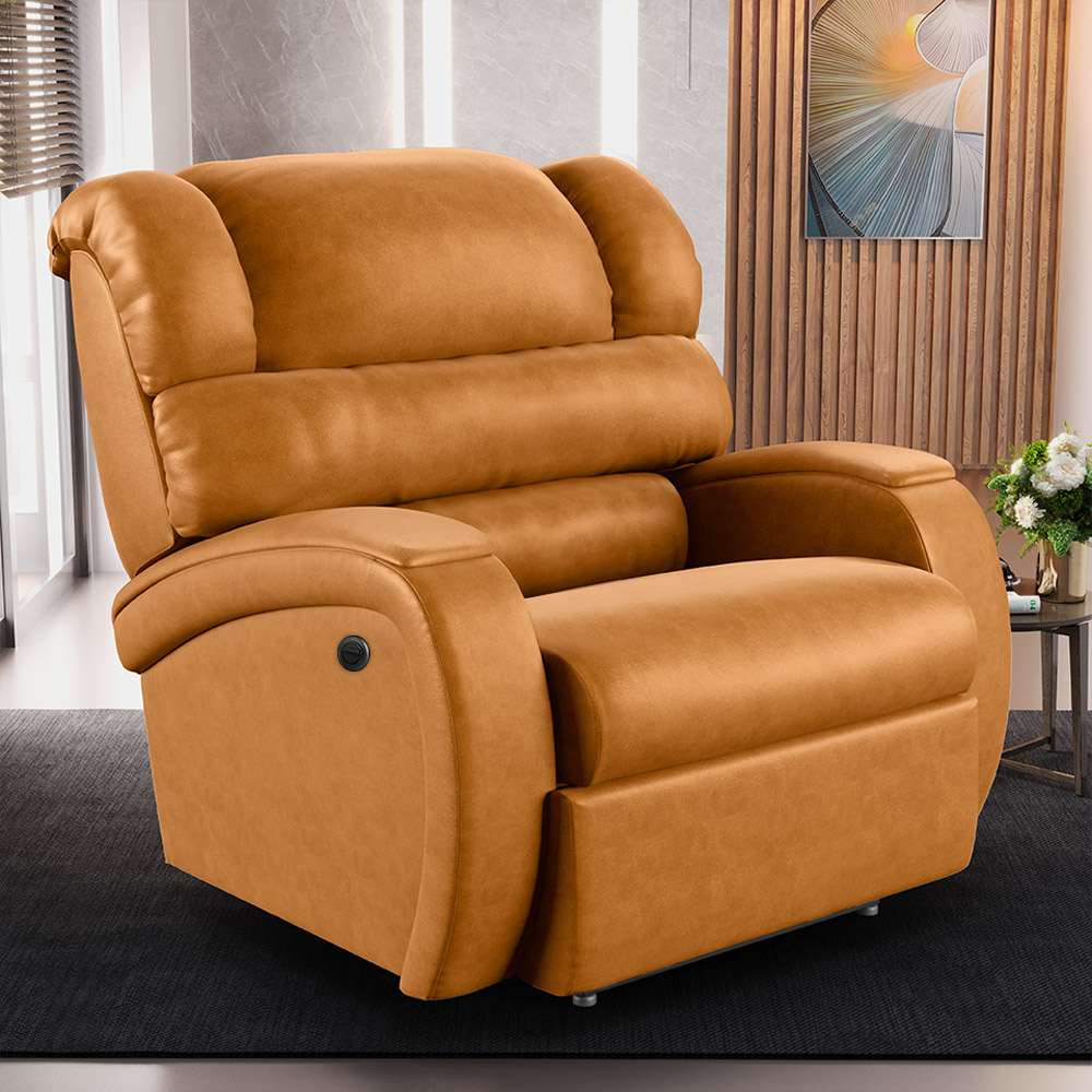 Poltrona do Papai Sala de Cinema Reclinável Kylie Power Elétrica PU Whisky G23