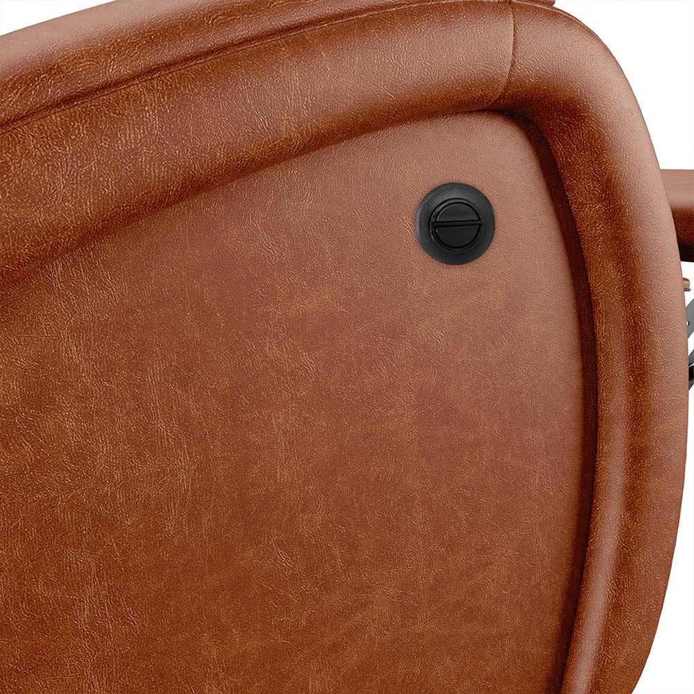 Poltrona do Papai Sala de Cinema Reclinável Kylie Power Elétrica USB PU Caramelo Brilho G23