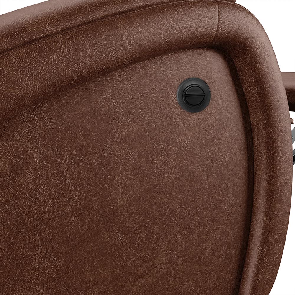 Poltrona do Papai Sala de Cinema Reclinável Kylie Power Elétrica USB PU Marrom Brilho G23
