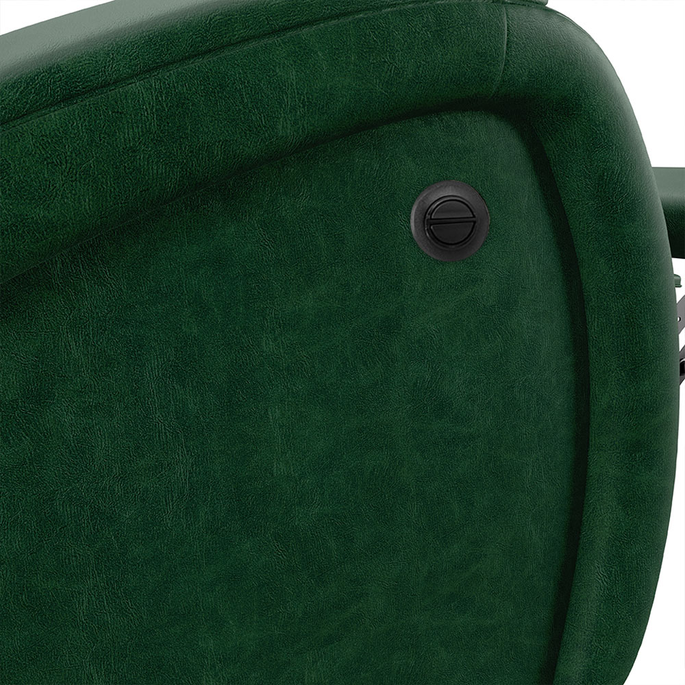 Poltrona do Papai Sala de Cinema Reclinável Kylie Power Elétrica USB PU Verde Musgo G23
