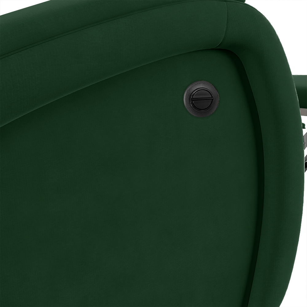 Poltrona do Papai Sala de Cinema Reclinável Kylie Power Elétrica USB Veludo Verde Esmeralda G23