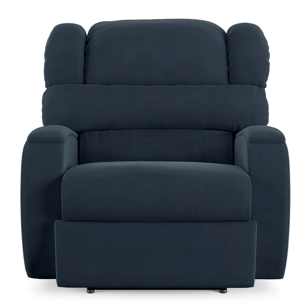 Poltrona do Papai Sala de Cinema Reclinável Kylie Power Elétrica Veludo Azul G23