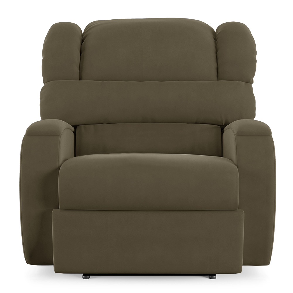 Poltrona do Papai Sala de Cinema Reclinável Kylie Power Elétrica Veludo Capuccino G23