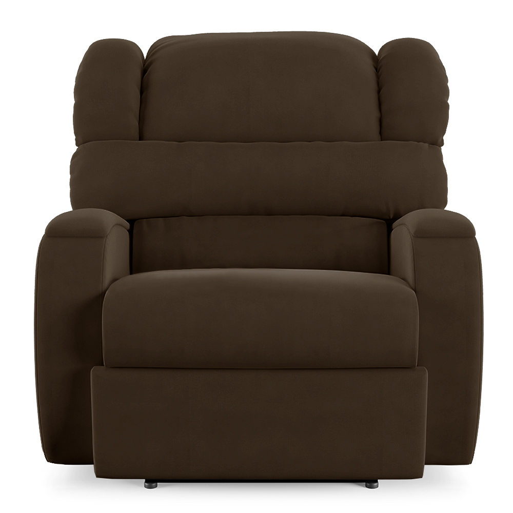 Poltrona do Papai Sala de Cinema Reclinável Kylie Power Elétrica Veludo Marrom G23
