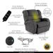 Poltrona do Papai Sala de Cinema Reclinável Kylie Power Touch Massagem USB Linho Chumbo G23
