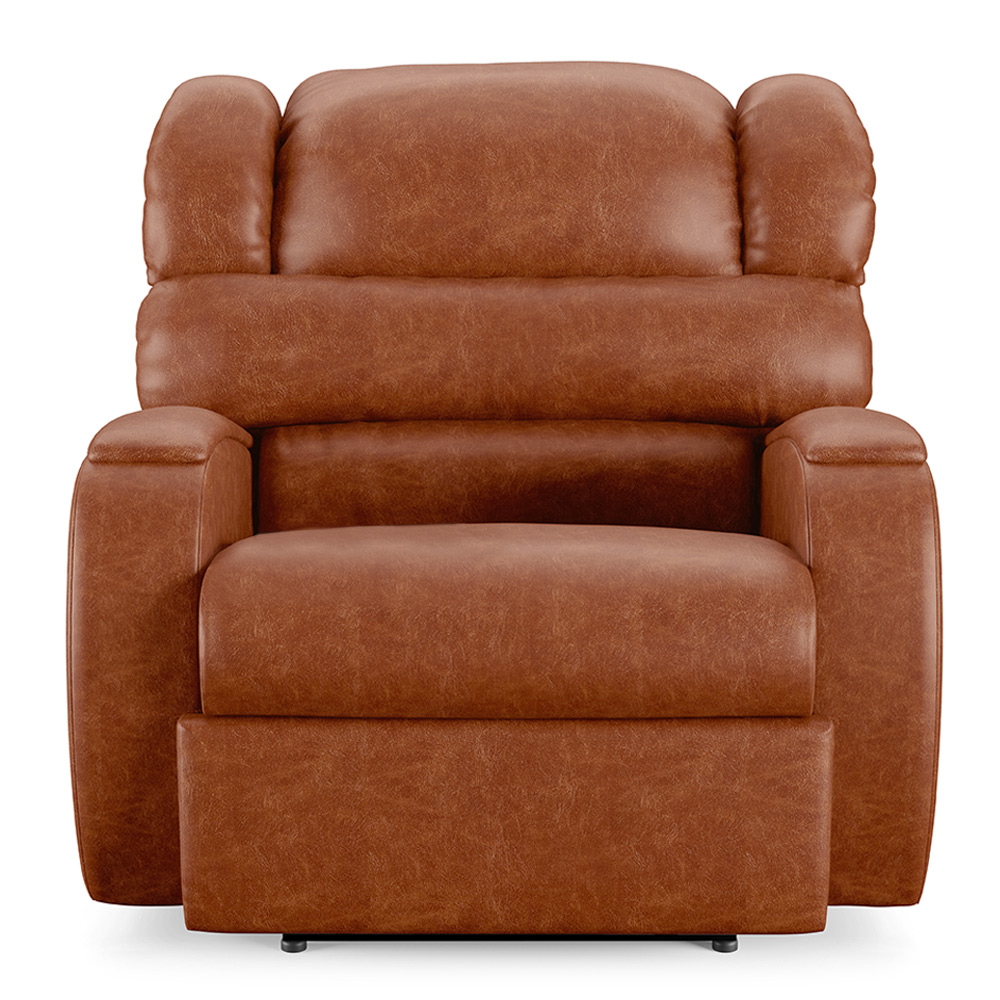 Poltrona do Papai Sala de Cinema Reclinável Kylie Power Touch Massagem USB PU Caramelo Brilho G23