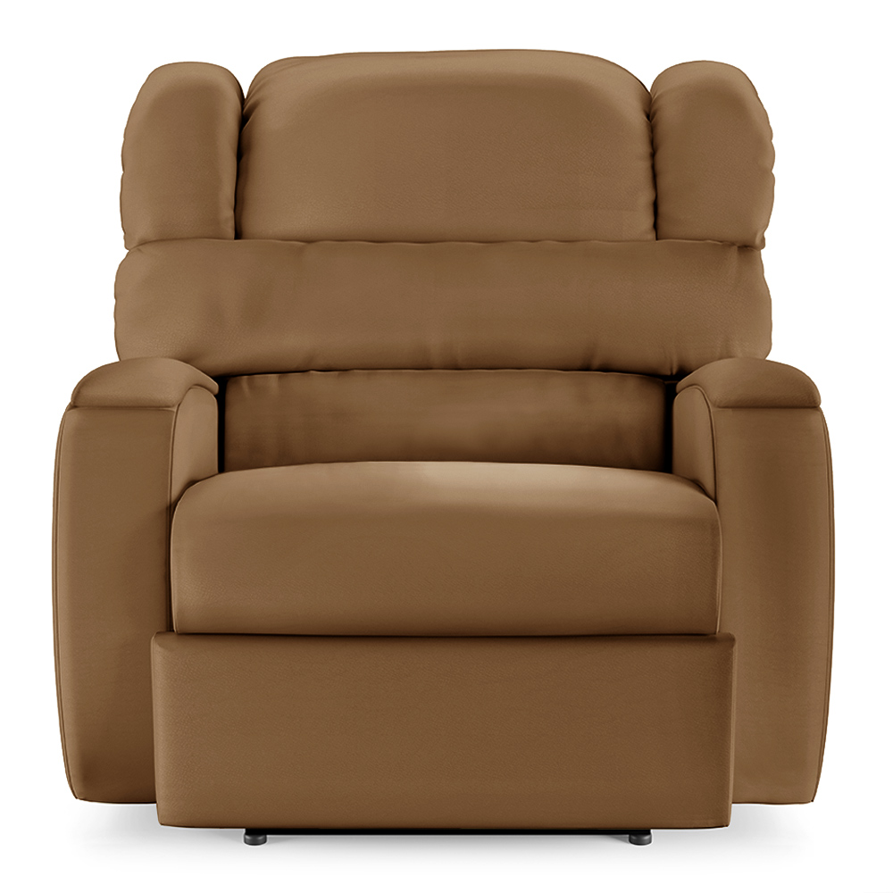 Poltrona do Papai Sala de Cinema Reclinável Kylie Power Touch Massagem USB PU Caramelo G23